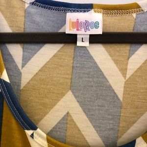 Lularoe Ana size Large khaki and blue